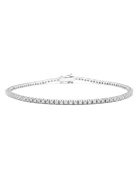 Bracelet tennis en or blanc Casella Gioielli serti de diamants (0,85 ct)