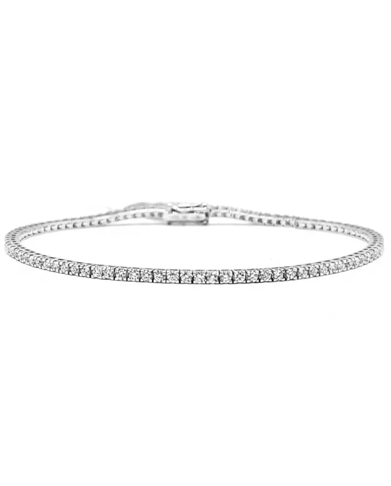Bracelet tennis en or blanc Casella Gioielli serti de diamants (1,41 ct)