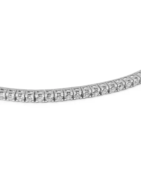 Bracelet tennis en or blanc Casella Gioielli serti de diamants (1,41 ct)