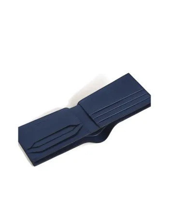 Montblanc Meisterstück 6cc Wallet in Black Leather with Blue Interior