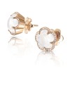 Orecchini Pasquale Bruni Bon Ton in oro rosa, Diamanti e quarzo Milky