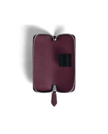 Étui en cuir Sartorial Montblanc pour 2 instruments d'écriture, coloris Cassis.