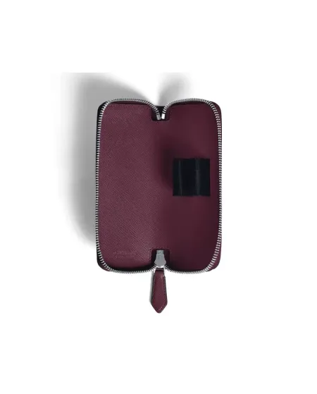 Étui en cuir Sartorial Montblanc pour 2 instruments d'écriture, coloris Cassis.