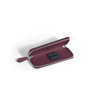 Astuccio per 2 Strumenti da Scrittura Montblanc Sartorial in Pelle Sartorial Cassis