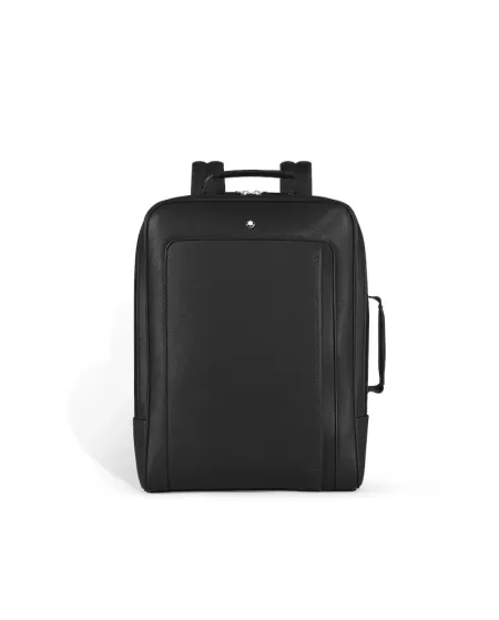 Montblanc Sartorial Companion Rectangular Leather Backpack in Black