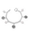 Bracelet en argent de Gerardo Sacco avec perles et pièces de monnaie