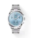 Orologio Tissot PR 100 Chronograph con Quadrante Blu Ghiaccio e Bracciale in Acciaio