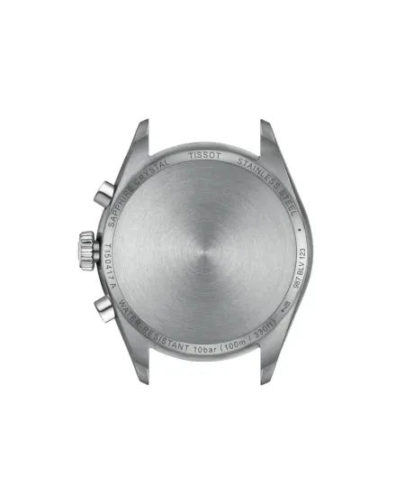 Orologio Tissot PR 100 Chronograph con Quadrante Bianco e Bracciale in Acciaio