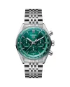 Tag Heuer Carrera Glassbox 41mm Green Automatic Chronograph with Steel Strap