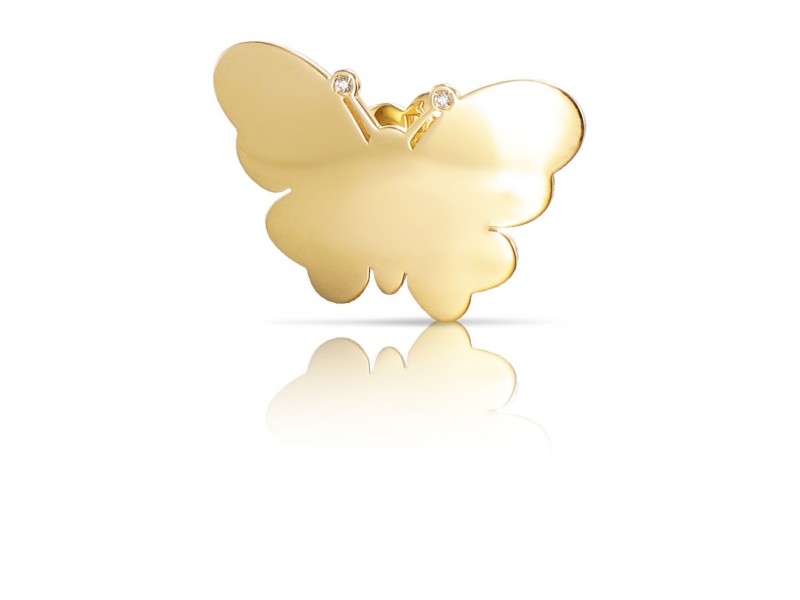 Mono Orecchino Pasquale Bruni Le Monde Farfalla in oro giallo e diamanti