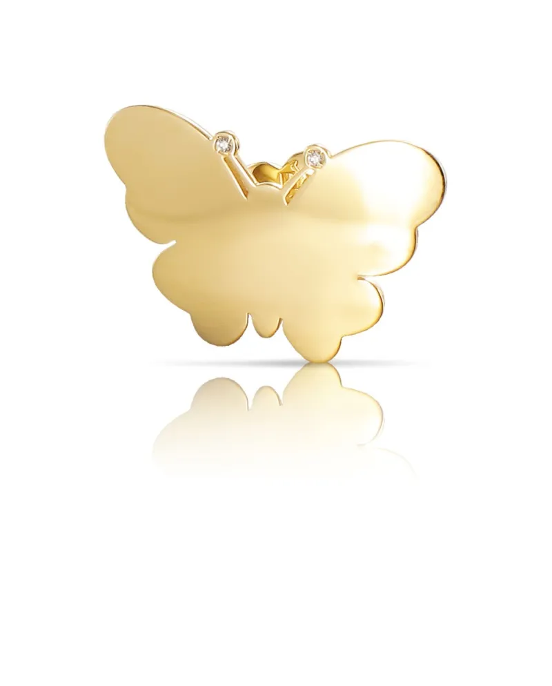 Pasquale Bruni Le Monde Butterfly Single Earring in yellow gold and diamonds
