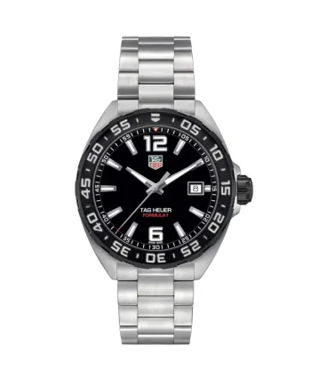 Tag Heuer Formula 1 Watch with Black Dial and Steel Bracelet