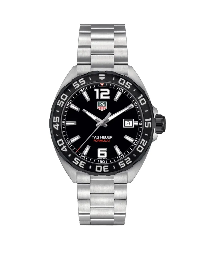 Montre Tag Heuer Formula 1 avec cadran noir et bracelet en acier