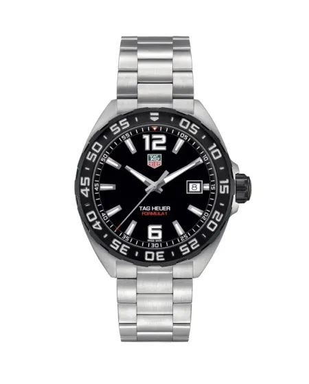 Montre Tag Heuer Formula 1 avec cadran noir et bracelet en acier