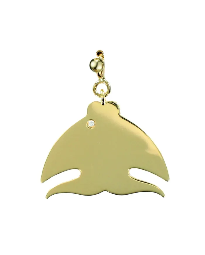 Pendentif Poisson Le Monde de Pasquale Bruni en or jaune et diamants
