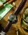 Montre Seiko Prospex Land Alpinist à cadran vert et bracelet en cuir