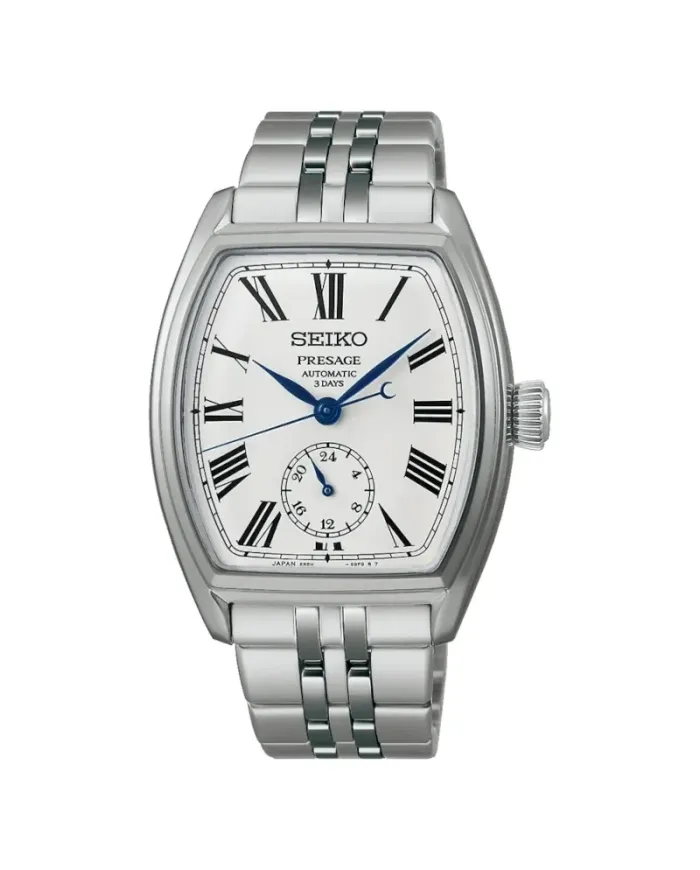 Montre Seiko Presage Tonneau à cadran émaillé et finition artisanale