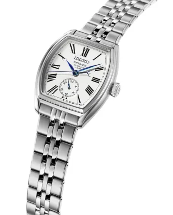 Montre Seiko Presage Tonneau à cadran émaillé et finition artisanale