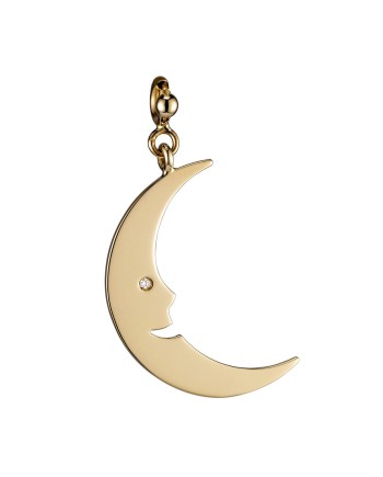 Ciondolo Pasquale Bruni Le Monde Luna in oro giallo e diamante