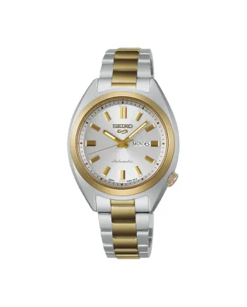 Seiko 5 Sports Watch Silver Dial Steel Strap