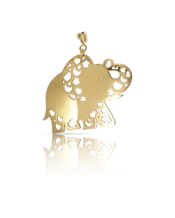 Pasquale Bruni Le Monde Elephant Pendant in Yellow Gold with Diamond