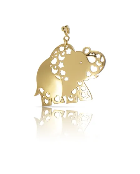 Ciondolo Pasquale Bruni Le Monde Elefante in oro giallo con diamante