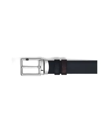 Ceinture réversible en cuir Montblanc Meisterstück noir/marron avec boucle rectangulaire 30 mm