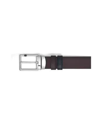 Ceinture réversible en cuir Montblanc Meisterstück noir/marron avec boucle rectangulaire 30 mm