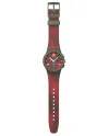 Swatch Crimson Foliage Chronograph Watch