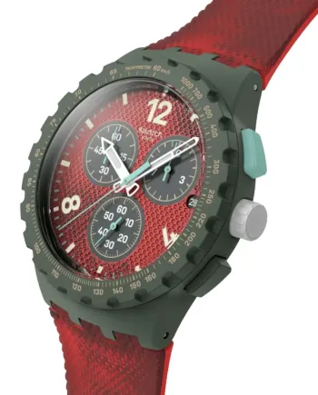 Swatch Crimson Foliage Chronograph Watch