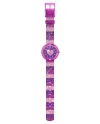 Montre Swatch Flik Flak à rayures et paillettes