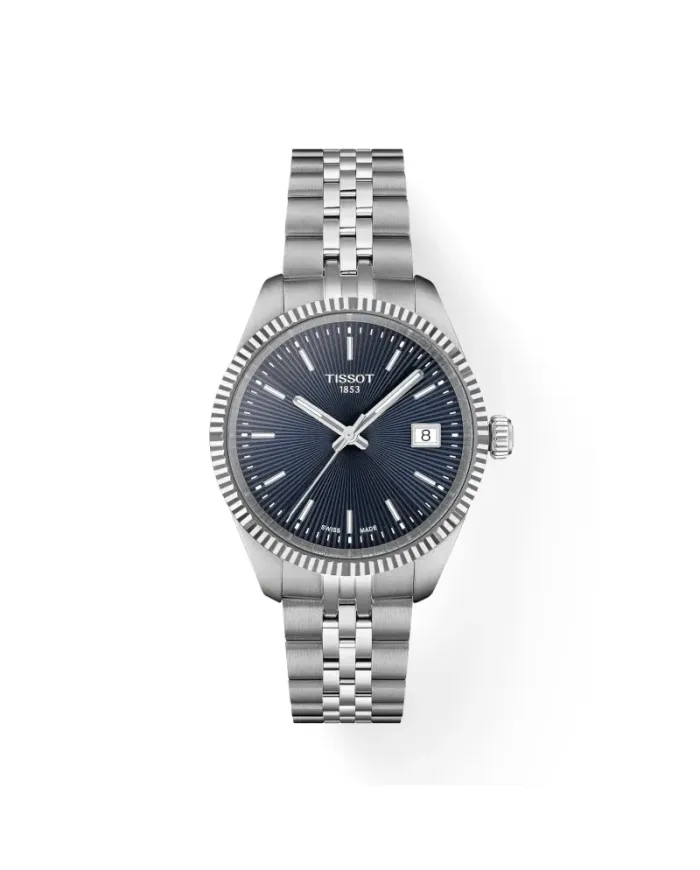 Tissot Ballade 30mm Watch with Blue Dial and Steel Bracelet