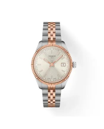 Montre Tissot Ballade PVD 30 mm avec cadran argenté et bracelet en acier