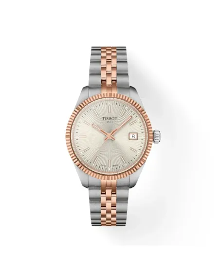 Tissot Ballade PVD 30mm Watch with Silver Dial and Steel Bracelet