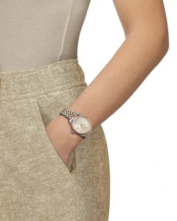 Tissot Ballade PVD 30mm Watch with Silver Dial and Steel Bracelet