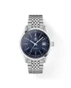 Montre Tissot Visodate 39 mm bleue avec bracelet en acier