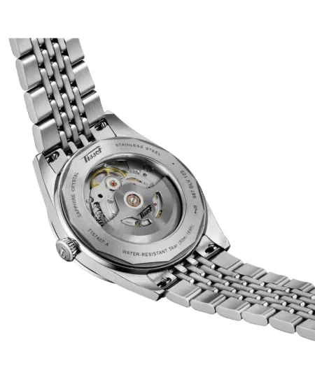 Montre Tissot Visodate 39 mm bleue avec bracelet en acier