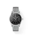 Montre Tissot Visodate 39 mm noire avec bracelet en acier