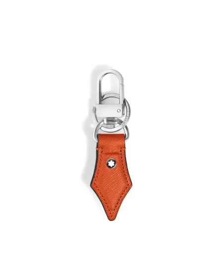 Portachiavi Montblanc Sartorial a Forma di Pennino in Pelle Mandarino