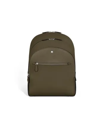Sac à dos Montblanc Sartorial moyen à 3 compartiments en cuir kaki