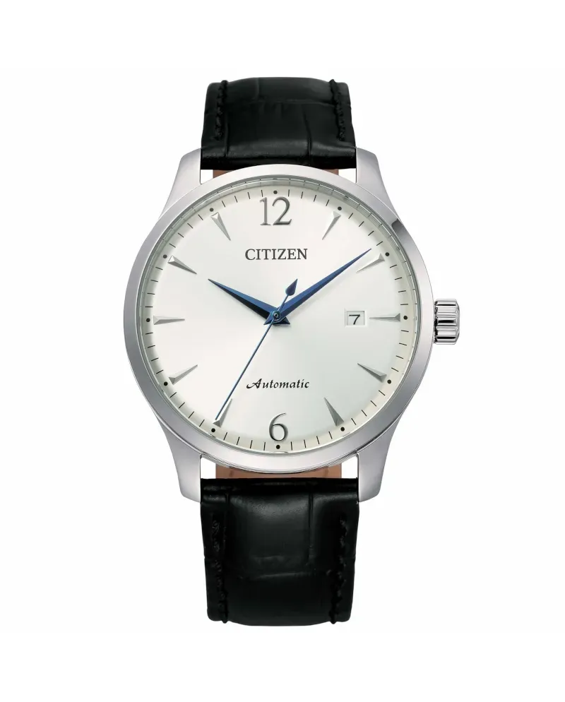 Montre Citizen à cadran blanc et bracelet en cuir