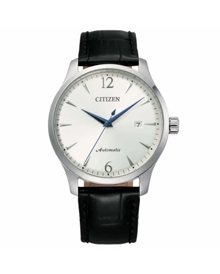Montre Citizen à cadran blanc et bracelet en cuir