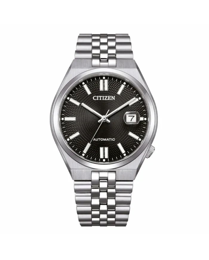 Montre Citizen Tsuyosa 40 mm, cadran noir, bracelet en acier