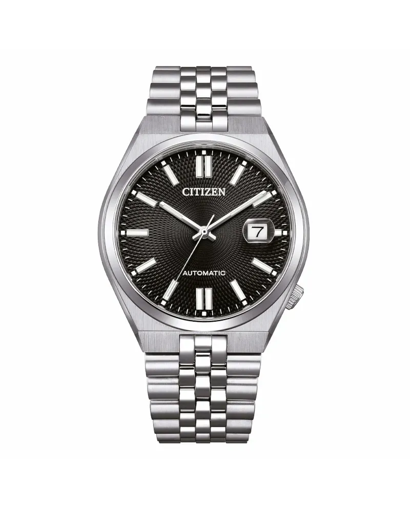 Montre Citizen Tsuyosa 40 mm, cadran noir, bracelet en acier