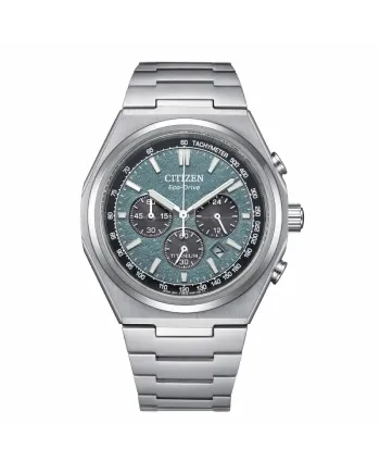 Citizen Super Titanium Eco Drive Chronograph Green Dial