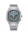 Chronographe Citizen Zenshin Super Titanium Eco-Drive à cadran vert