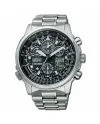 Montre Citizen Pilot Eco-Drive Chronographe Radiopilotée Cadran Noir Super Titanium