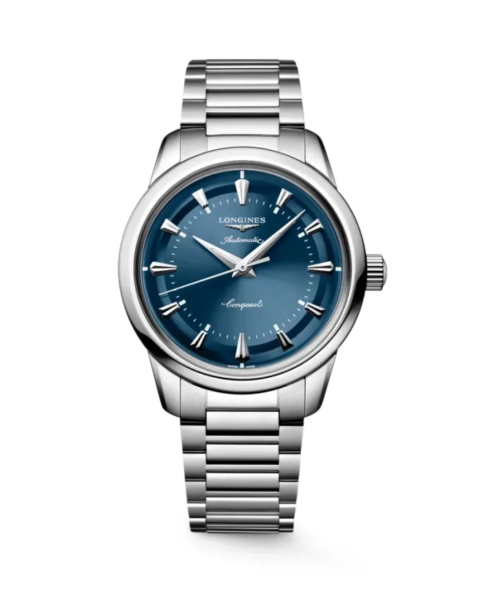 Orologio Longines Conquest Heritage con Quadrante Blu e Cinturino in Acciaio