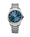 Montre Longines Conquest Heritage avec cadran bleu et bracelet en acier