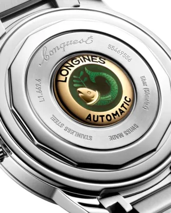 Longines Conquest Heritage Watch with Blue Dial and Steel Strap